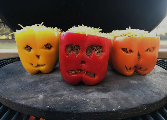 Spooky Stuffed Peppers