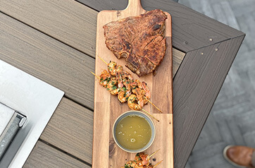 Boatright's Seared Porterhouse & Shrimp