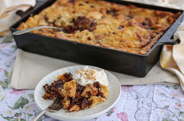 Chocolate Toffee Bread Pudding