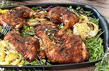 Smoked Italian Chicken Leg Quarters