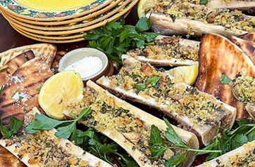 Smoked Bone Marrow with Sourdough Herb Crumbs