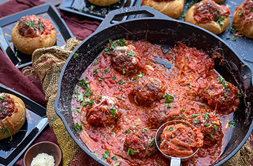 Smoked Meatball Stuffed Super Bowls